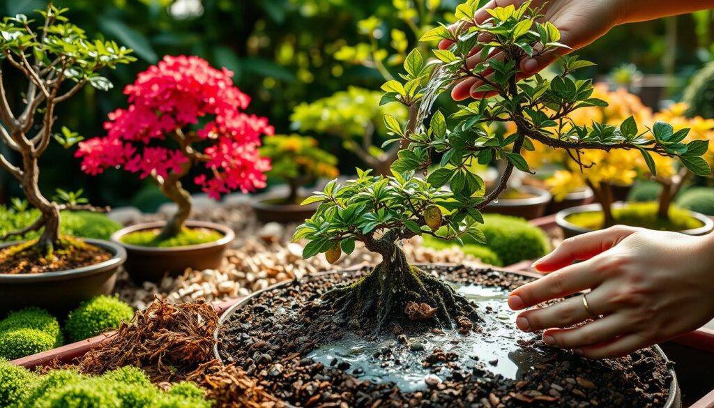 Perawatan media tanam bonsai